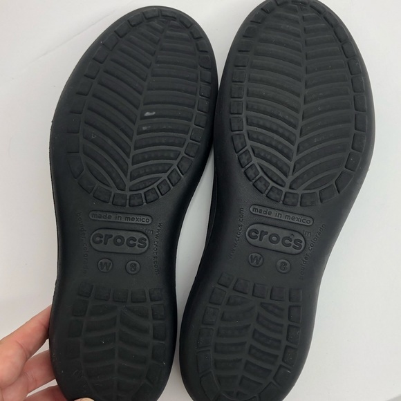 Crocs Malindi Cut Out Slingback Flats Black Size 8 - Picture 6 of 7